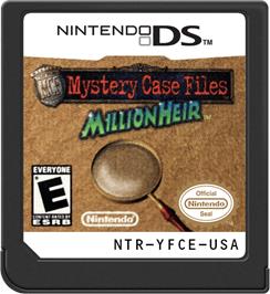 Cartridge artwork for Mystery Case Files - Millionheir on the Nintendo DS.