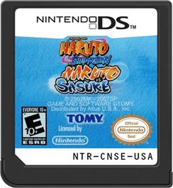 Cartridge artwork for Naruto Shippuden - Naruto Vs Sasuke on the Nintendo DS.
