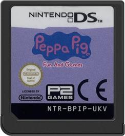 Cartridge artwork for Peppa Pig - Fun And Games on the Nintendo DS.