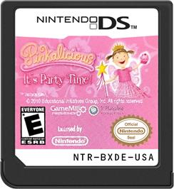 Cartridge artwork for Pinkalicious - It's Party Time! on the Nintendo DS.