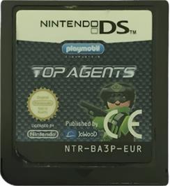 Cartridge artwork for Playmobil - Top Agents on the Nintendo DS.
