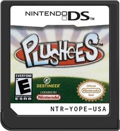 Cartridge artwork for Plushees on the Nintendo DS.