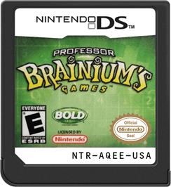 Cartridge artwork for Professor Brainium's Games on the Nintendo DS.