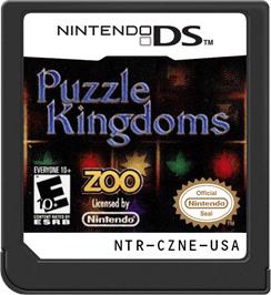 Cartridge artwork for Puzzle Kingdoms on the Nintendo DS.