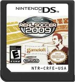 Cartridge artwork for Real Soccer 2009 on the Nintendo DS.