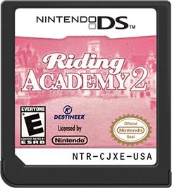 Cartridge artwork for Riding Academy 2 on the Nintendo DS.