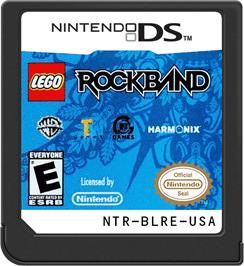 Cartridge artwork for Rock Band 3 on the Nintendo DS.