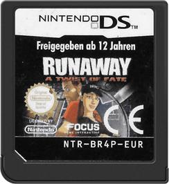 Cartridge artwork for Runaway - A Twist Of Fate on the Nintendo DS.