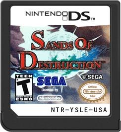 Cartridge artwork for Sands Of Destruction on the Nintendo DS.
