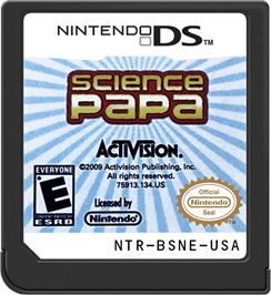 Cartridge artwork for Science Papa on the Nintendo DS.