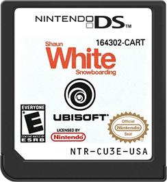 Cartridge artwork for Shaun White Snowboarding on the Nintendo DS.