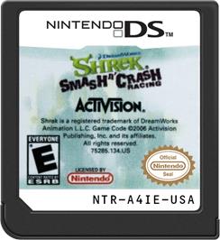 Cartridge artwork for Shrek Smash N' Crash Racing on the Nintendo DS.