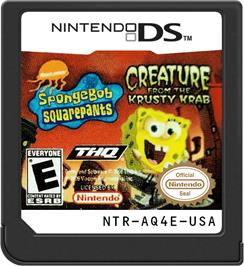 Cartridge artwork for Spongebob Squarepants - Creature From The Krusty Krab on the Nintendo DS.
