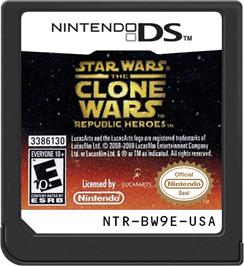 Cartridge artwork for Star Wars The Clone Wars - Les Héros De La République on the Nintendo DS.