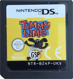 Cartridge artwork for Timmy Time on the Nintendo DS.