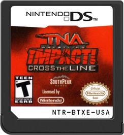 Cartridge artwork for Tna Impact! - Cross The Line on the Nintendo DS.