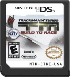 Cartridge artwork for Trackmania Turbo on the Nintendo DS.