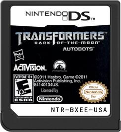 Cartridge artwork for Transformers - Dark of the Moon - Autobots on the Nintendo DS.