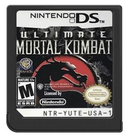 Cartridge artwork for Ultimate Mortal Kombat 3 on the Nintendo DS.