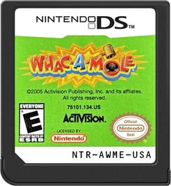 Cartridge artwork for Whac-a-mole on the Nintendo DS.