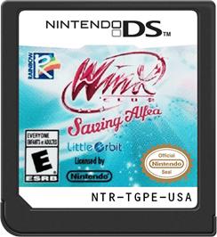 Cartridge artwork for Winx Club - Saving Alfea on the Nintendo DS.