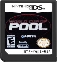Cartridge artwork for World Cup Of Pool on the Nintendo DS.