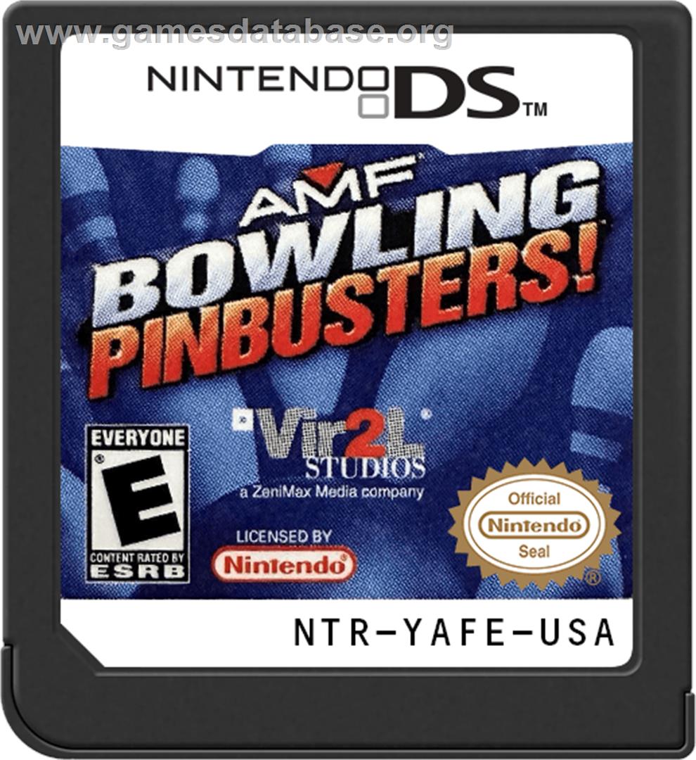 Amf Bowling Pinbusters! - Nintendo DS - Artwork - Cartridge