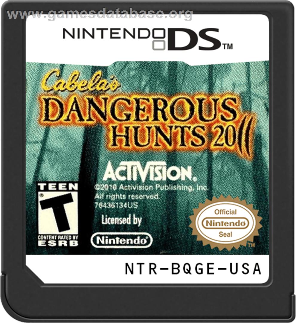 Cabela's Dangerous Hunts 2011 - Nintendo DS - Artwork - Cartridge