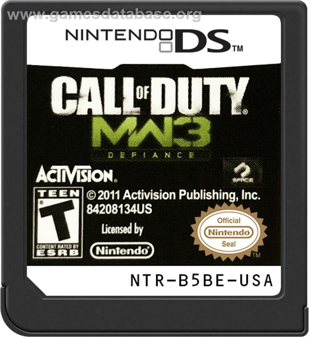 Call Of Duty - Modern Warfare 3 - Defiance - Nintendo DS - Artwork - Cartridge