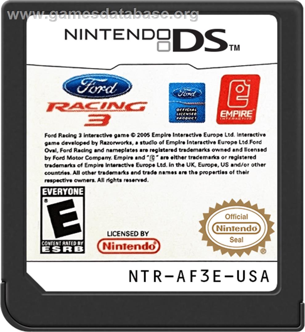 Ford Racing 3 - Nintendo DS - Artwork - Cartridge