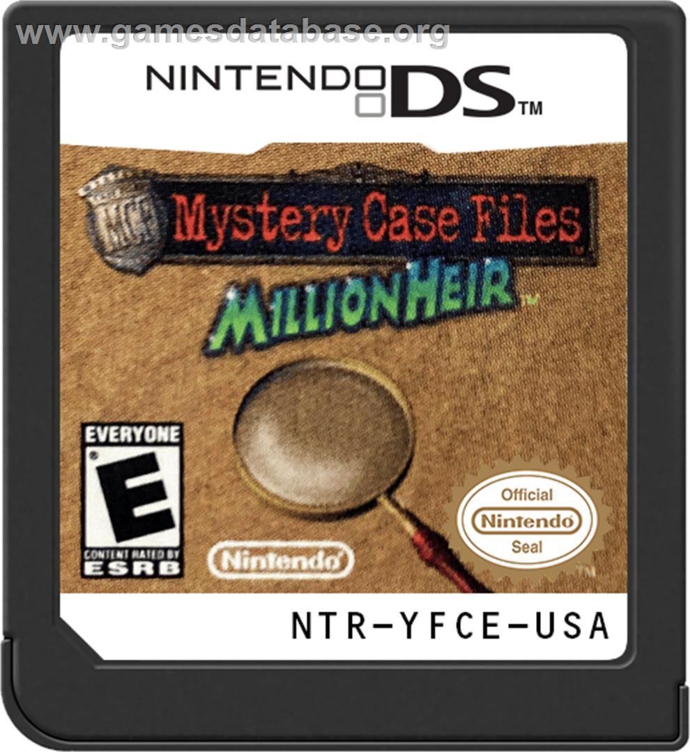 Mystery Case Files - Millionheir - Nintendo DS - Artwork - Cartridge
