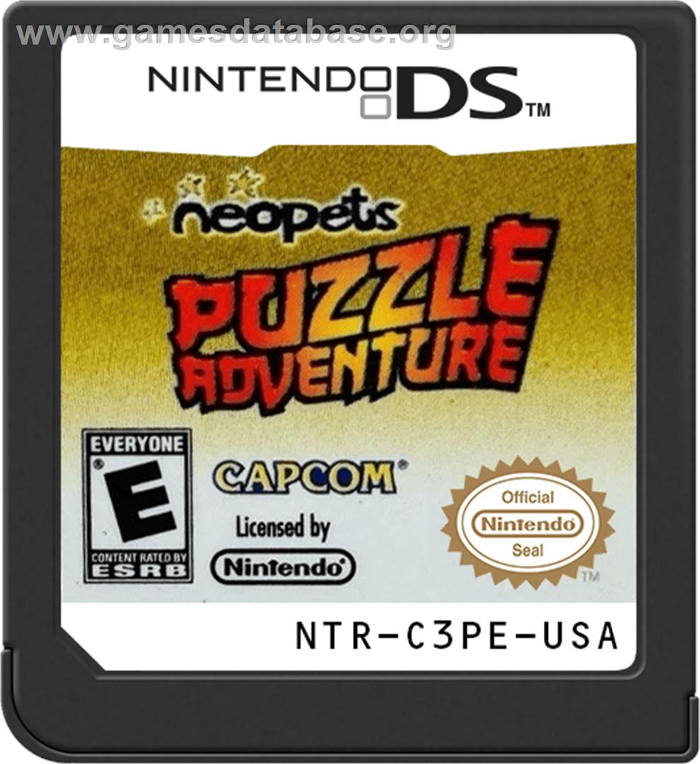 Neopets Puzzle Adventure - Nintendo DS - Artwork - Cartridge