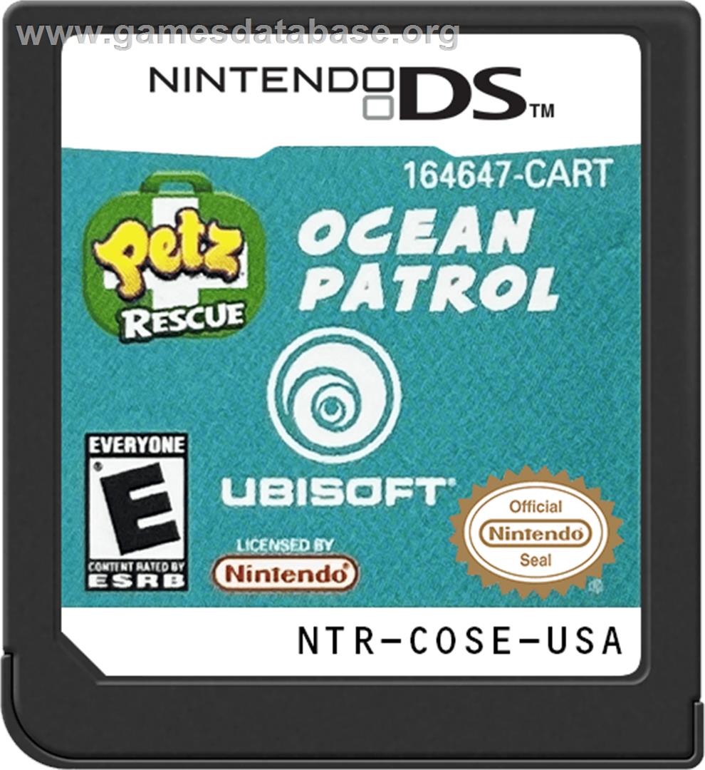 Petz Rescue - Ocean Patrol - Nintendo DS - Artwork - Cartridge