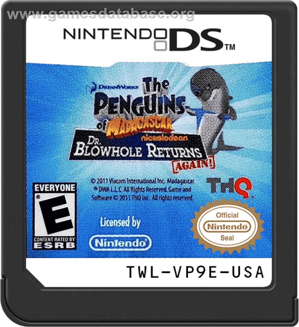 Pingouins De Madagascar - Le Docteur Blowhole Est De Retour, Les - Nintendo DS - Artwork - Cartridge