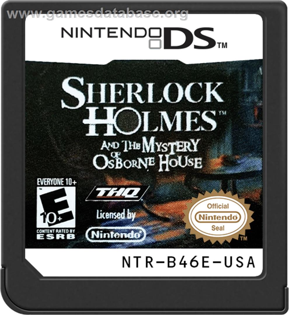 Sherlock Holmes And The Mystery Of Osborne House - Nintendo DS - Artwork - Cartridge
