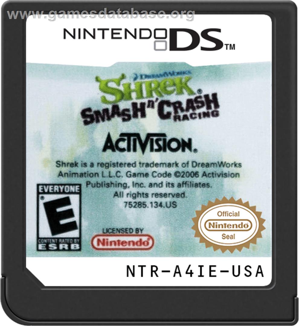 Shrek Smash N' Crash Racing - Nintendo DS - Artwork - Cartridge