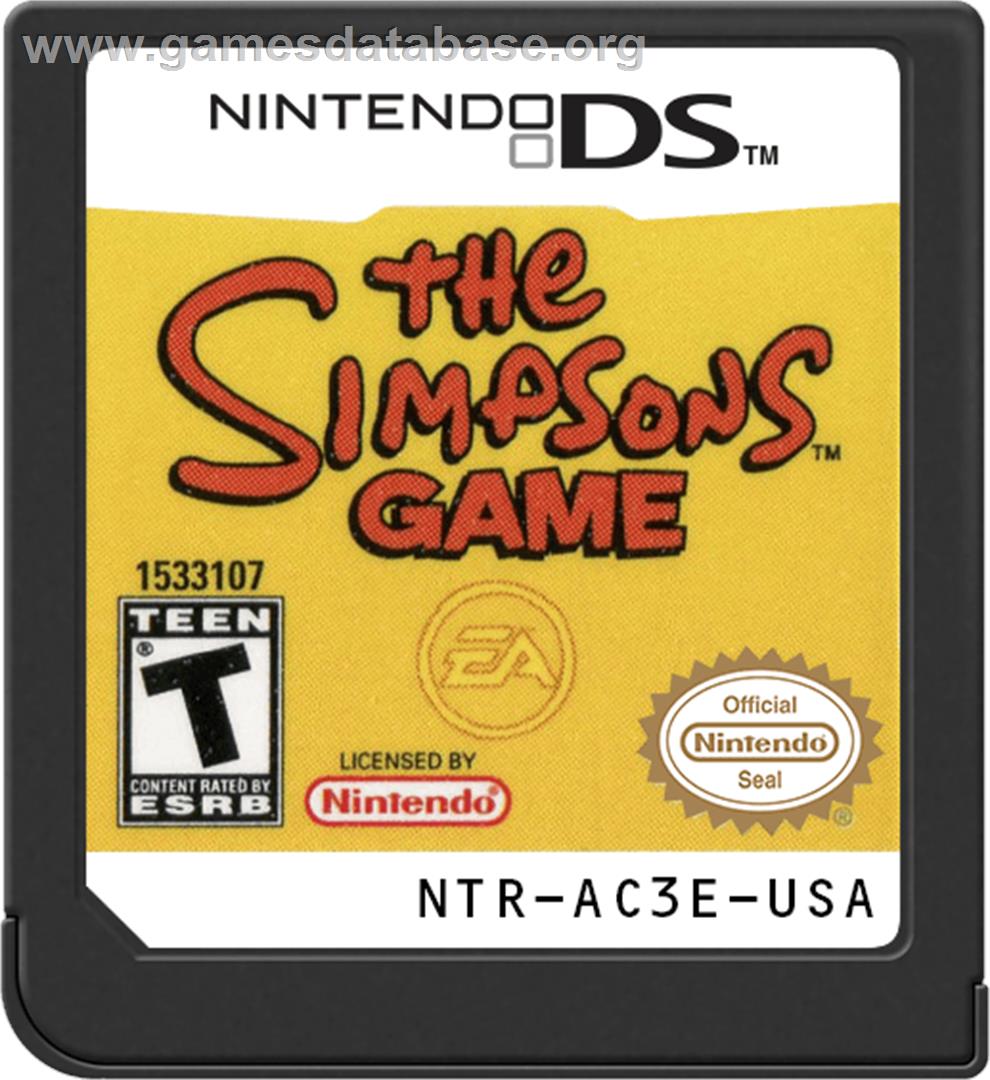 Simpsons Game, The - Nintendo DS - Artwork - Cartridge