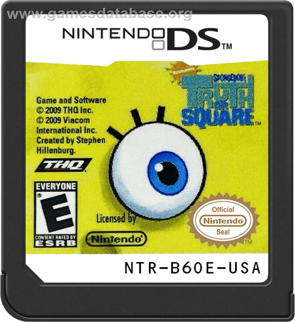 SpongeBob's Truth or Square - Nintendo DS - Artwork - Cartridge