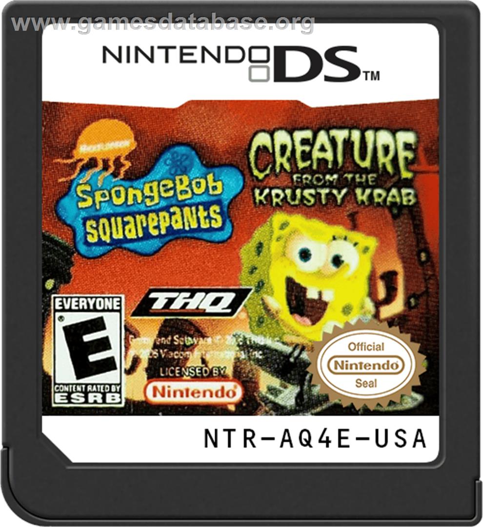 Spongebob Squarepants - Creature From The Krusty Krab - Nintendo DS - Artwork - Cartridge