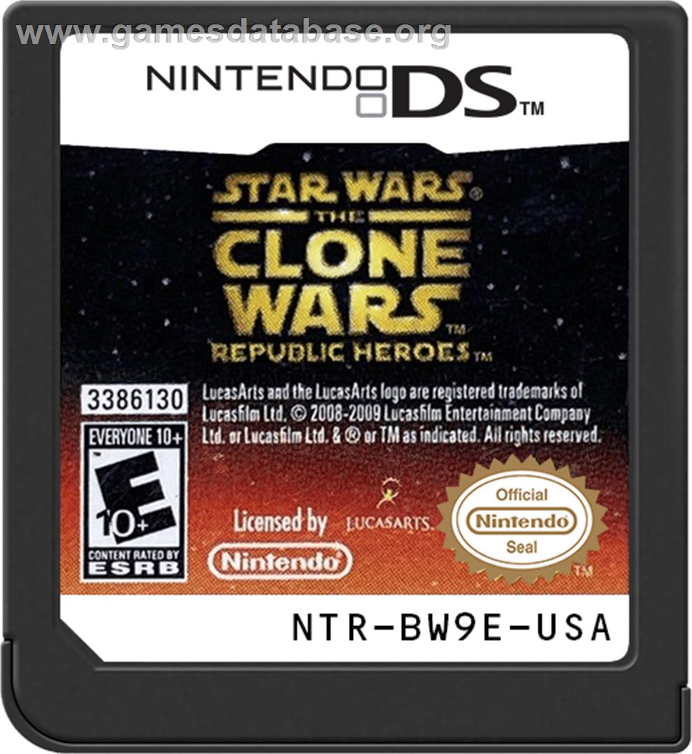 Star Wars The Clone Wars - Les Héros De La République - Nintendo DS - Artwork - Cartridge