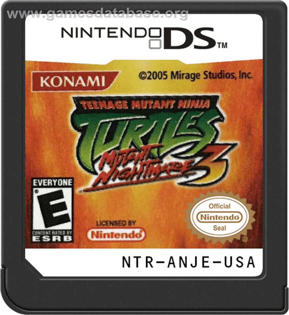 Teenage Mutant Ninja Turtles 3 - Mutant Nightmare - Nintendo DS - Artwork - Cartridge