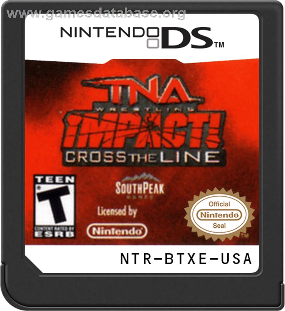 Tna Impact! - Cross The Line - Nintendo DS - Artwork - Cartridge
