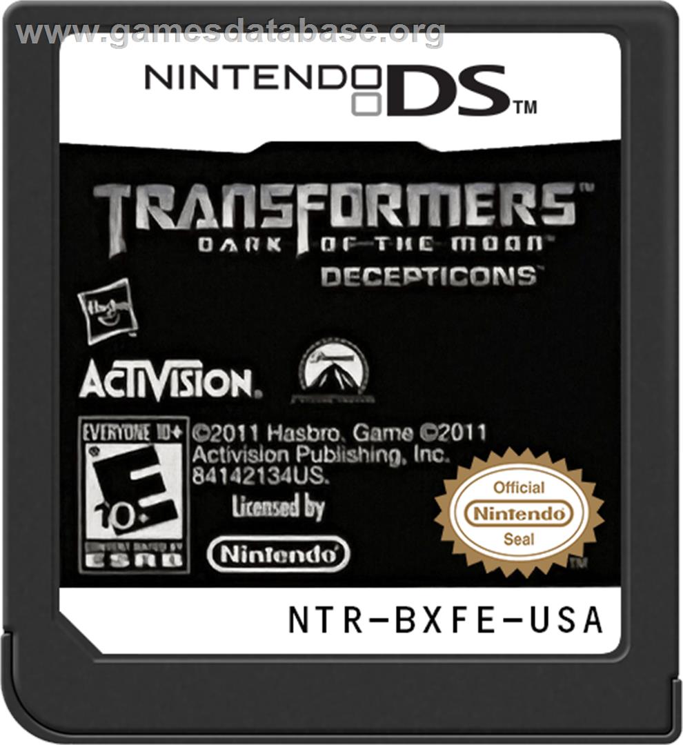 Transformers 3 - La Face Cachée De La Lune - Decepticons - Nintendo DS - Artwork - Cartridge