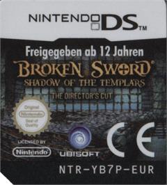 Top of cartridge artwork for Broken Sword - Shadow Of The Templars - The Director's Cut on the Nintendo DS.