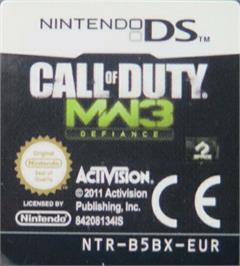 Top of cartridge artwork for Call Of Duty - Modern Warfare 3 - Defiance on the Nintendo DS.