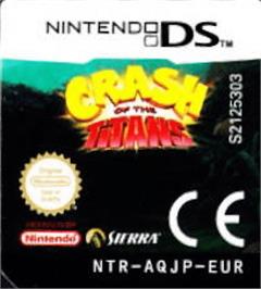 Top of cartridge artwork for Crash Of The Titans on the Nintendo DS.