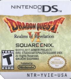 Top of cartridge artwork for Dragon Quest 6 - Realms of Revelation on the Nintendo DS.