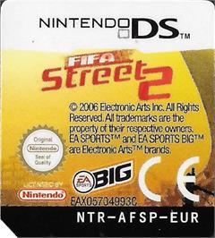 Top of cartridge artwork for FIFA Street 2 on the Nintendo DS.