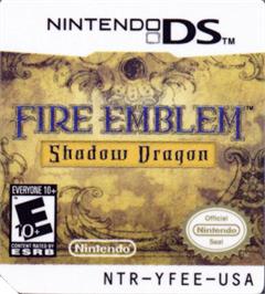 Top of cartridge artwork for Fire Emblem - Shadow Dragon on the Nintendo DS.