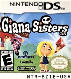 Top of cartridge artwork for Giana Sisters DS on the Nintendo DS.